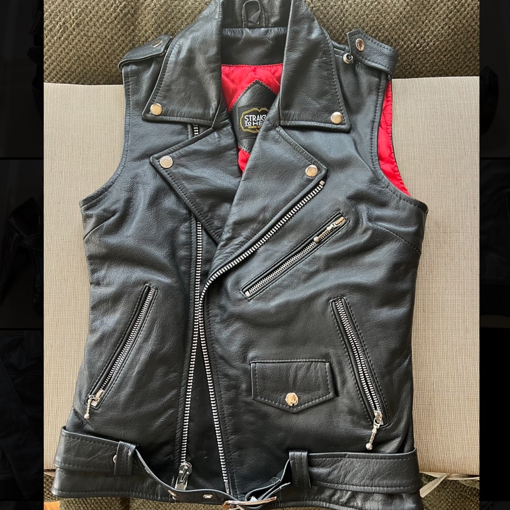 Straight to Hell leather vest